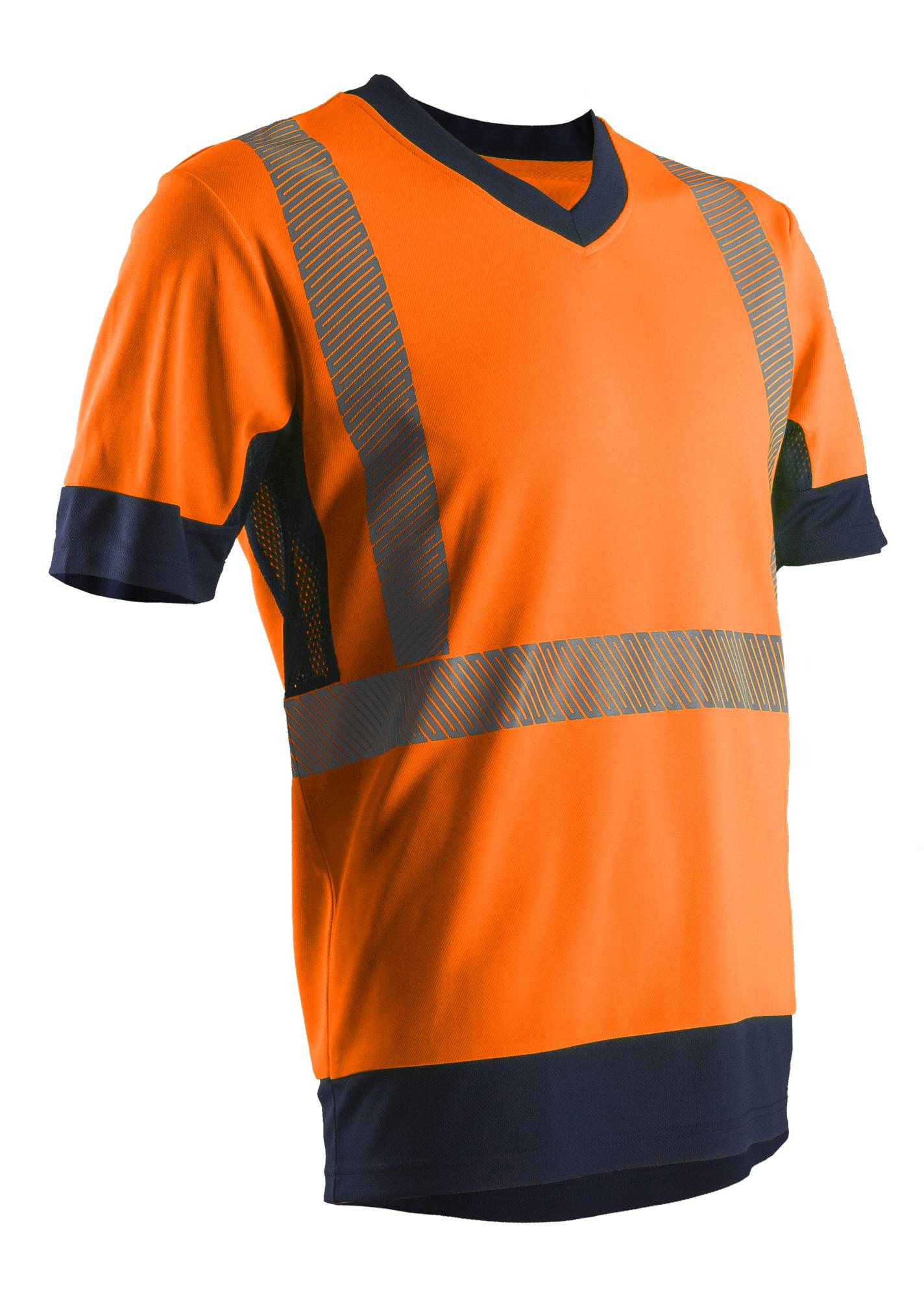 T-shirt KOMO orange haute visibilité col V manches courtes taille XL - COVERGUARD - 7KOMOXL - Image 1