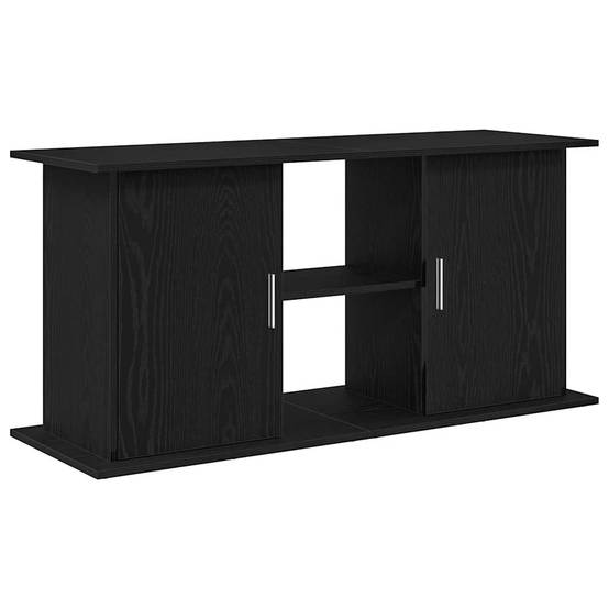 Support pour aquarium Chêne Noir avec Rangement Asymétrique 121x41x58 cm - ComfortXL Outdoor Living - Image 2