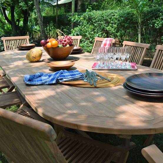 Teck'Attitude - Salon de jardin Miami 12–14 places teck massif extensible – Teck’Attitude - Image 4