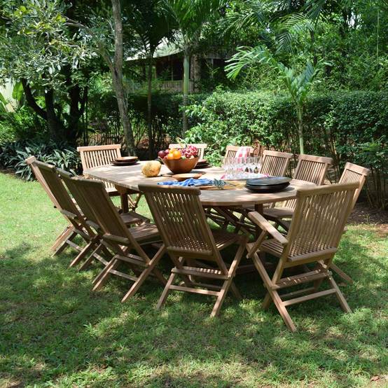 Teck'Attitude - Salon de jardin Miami 12–14 places teck massif extensible – Teck’Attitude - Image 2