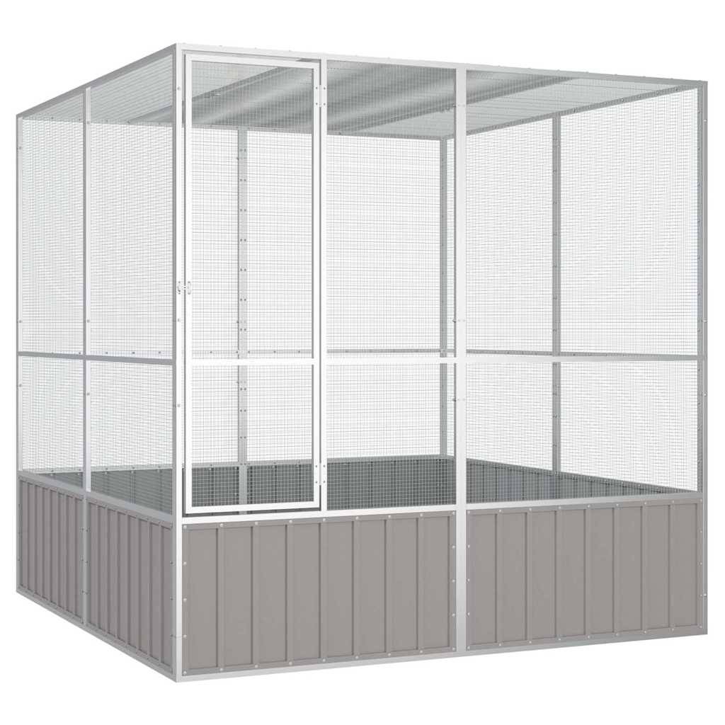 Vidaxl - Cage à oiseaux Gris 213,5x217,5x211,5 cm Acier galvanisé vidaXL 171552 - Image 1