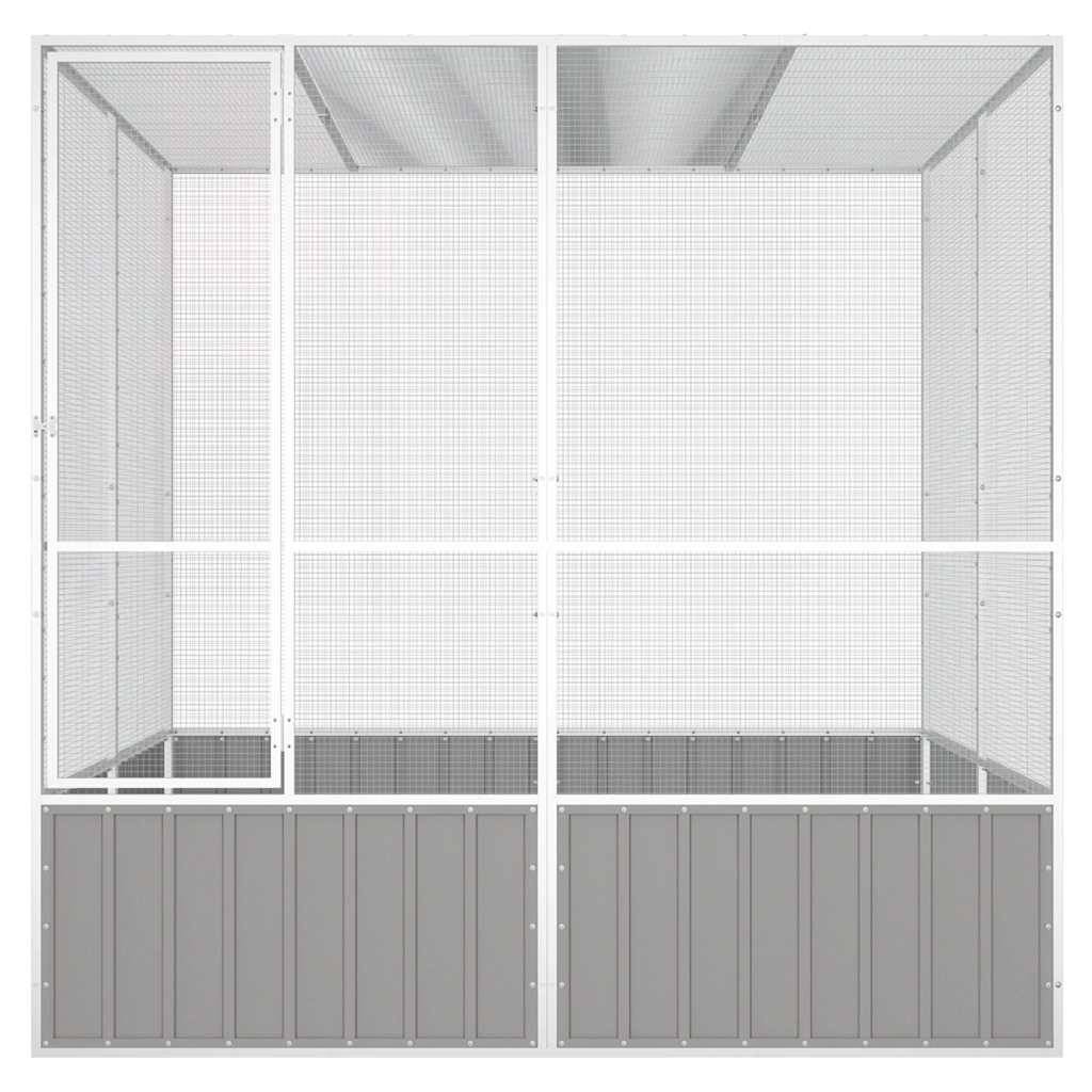 Vidaxl - Cage à oiseaux Gris 213,5x217,5x211,5 cm Acier galvanisé vidaXL 171552 - Image 6