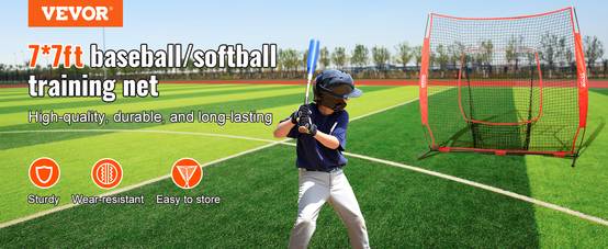 Vevor - VEVOR Filet entraînement baseball 213,4x210 cm, frapper, attraper, lancer. Backstop. - Image 9