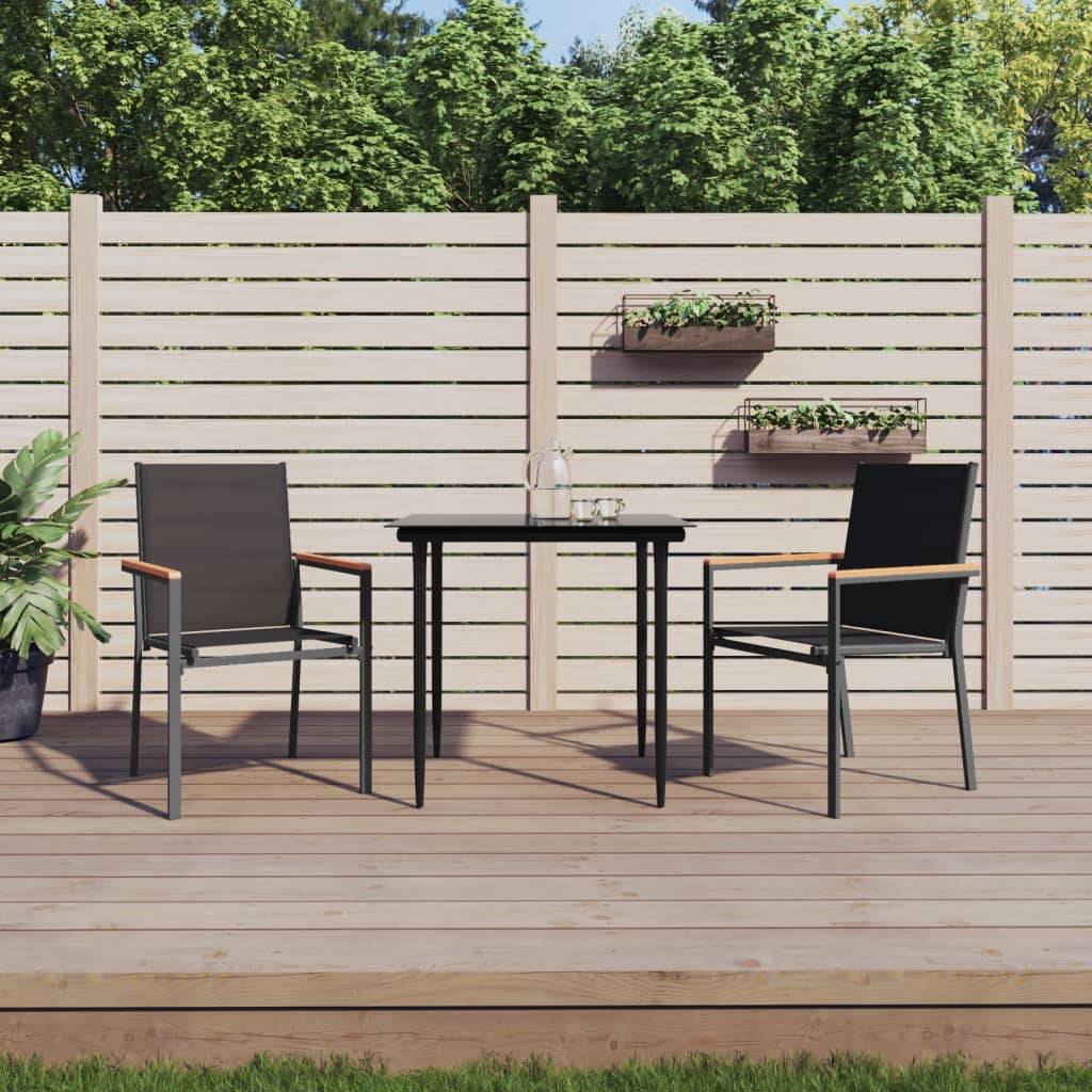 Prolenta Premium - Lot de 2 Chaise bois composite Bellingham Noir 55 X 61,5 X 90 cm - P87210N - Image 1