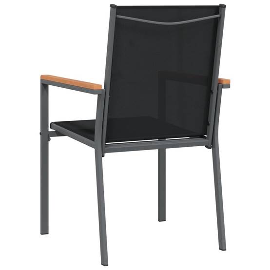 Prolenta Premium - Lot de 2 Chaise bois composite Bellingham Noir 55 X 61,5 X 90 cm - P87210N - Image 4