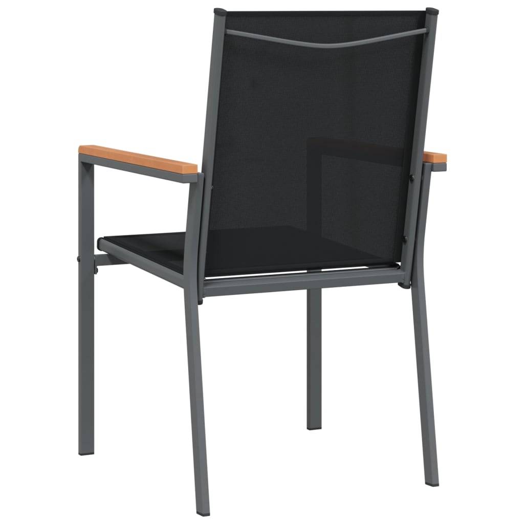 Prolenta Premium - Lot de 2 Chaise bois composite  Bellingham Noir 55 X 61,5 X 90 cm  - P87210N - Image 4