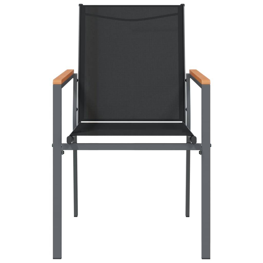Prolenta Premium - Lot de 2 Chaise bois composite  Bellingham Noir 55 X 61,5 X 90 cm  - P87210N - Image 2