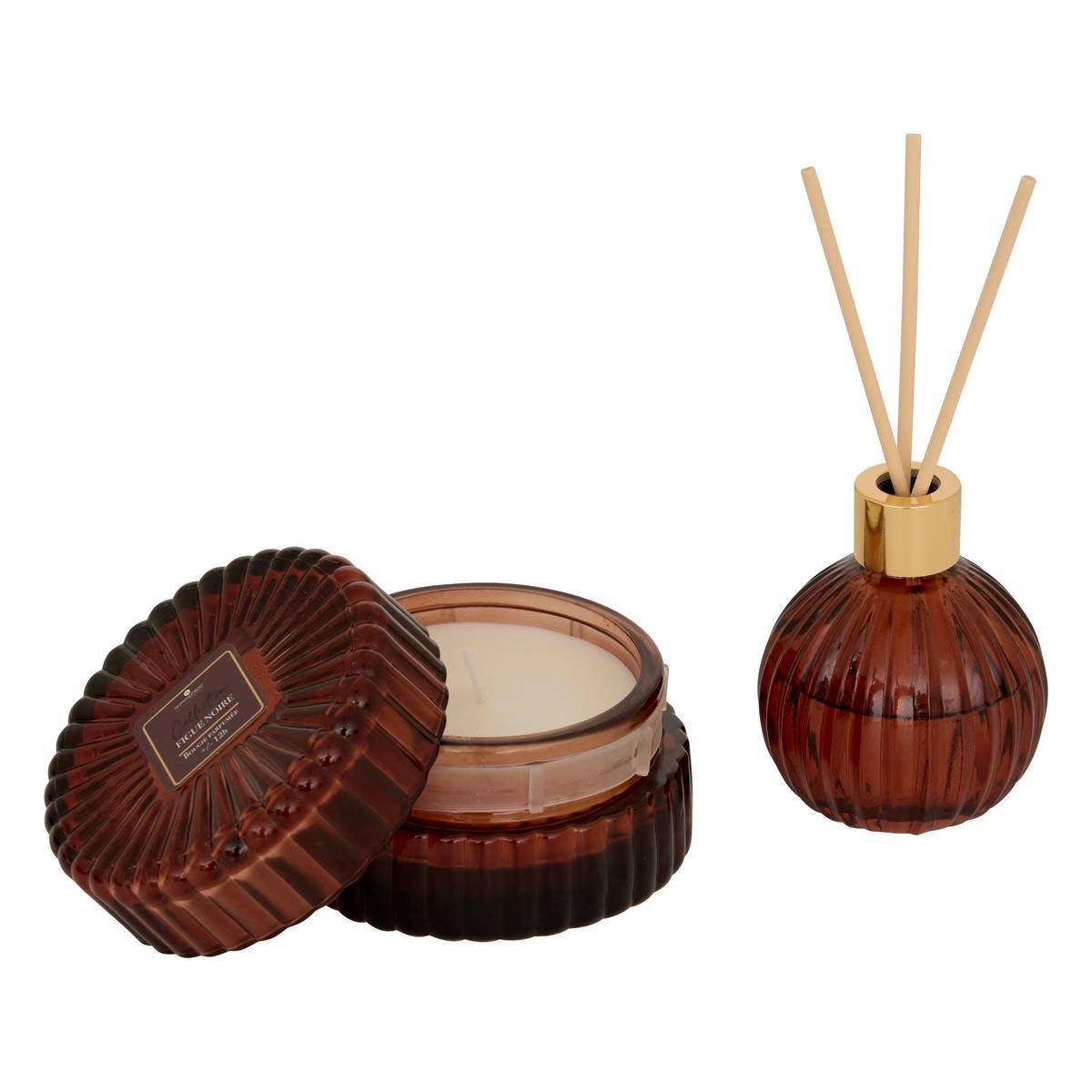 Coffret Senteur 2 Pièces "Albie" 8cm Figue Noire - Image 1
