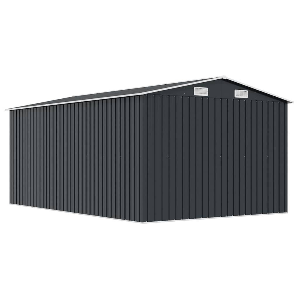 Vidaxl - Abri de jardin 257x392x181 cm Métal Anthracite 10.1m² vidaXL 143346 - Image 7
