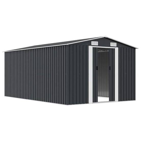 Vidaxl - Abri de jardin 257x392x181 cm Métal Anthracite vidaXL 143346 - Image 5