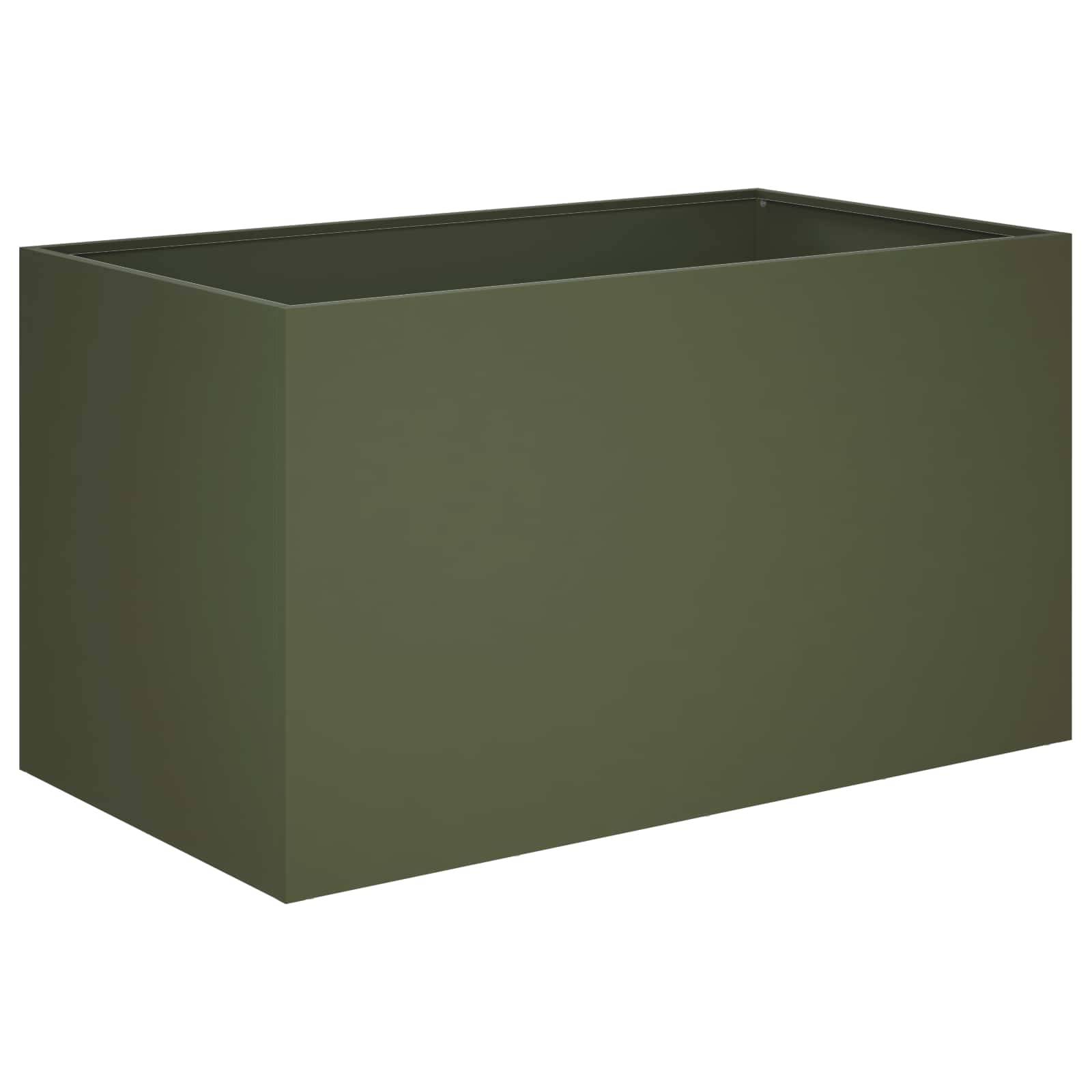 Vidaxl - Cache-pot de jardin 2 pc Vert olive 100 x 50 x 50 cm vidaXL 8005281 - Image 4