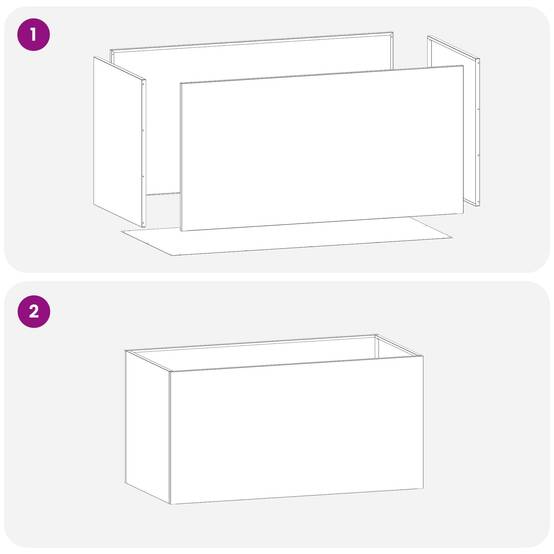 Vidaxl - Cache-pot de jardin 2 pc Vert olive 100 x 50 x 50 cm vidaXL 8005281 - Image 8