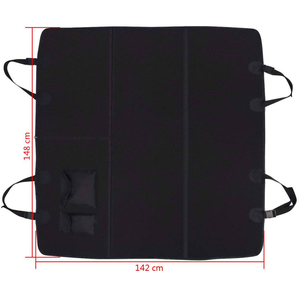 Housse Protection Siège Auto Chien Tissu Oxford Imperméable Voyage 148x142 cm Noir - ComfortXL Outdoor Living - Image 7