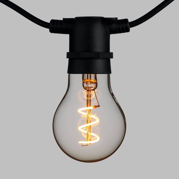 Lotti - Guirlande guinguette vintage extérieur filament spirale blanc chaud basse tension 36V 5M 10 LED extensible Lotti - Imagen 8