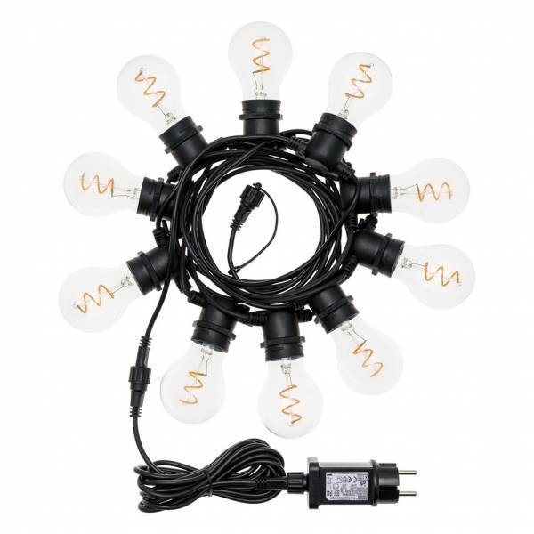 Lotti - Guirlande guinguette vintage extérieur filament spirale blanc chaud basse tension 36V 5M 10 LED extensible Lotti - Imagen 5