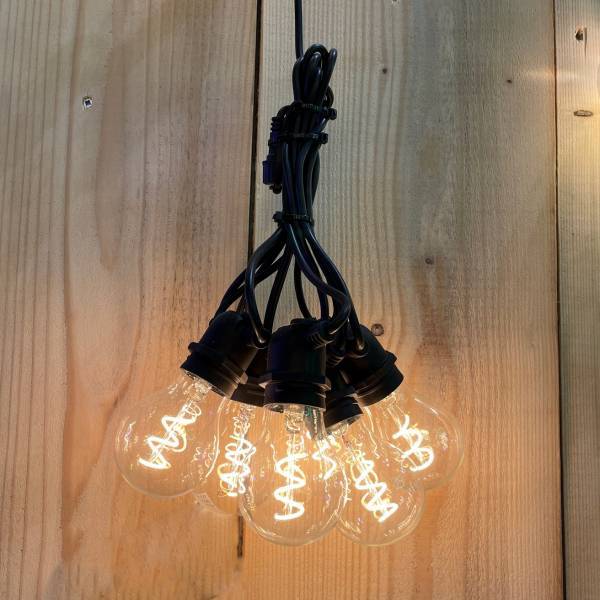 Lotti - Guirlande guinguette vintage extérieur filament spirale blanc chaud basse tension 36V 5M 10 LED extensible Lotti - Imagen 4