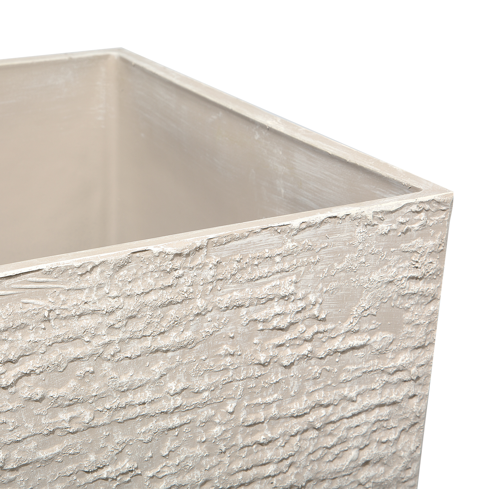 Cache-pot d'extérieur Fibre d'argile Beige TENNO - Beliani - Image 3