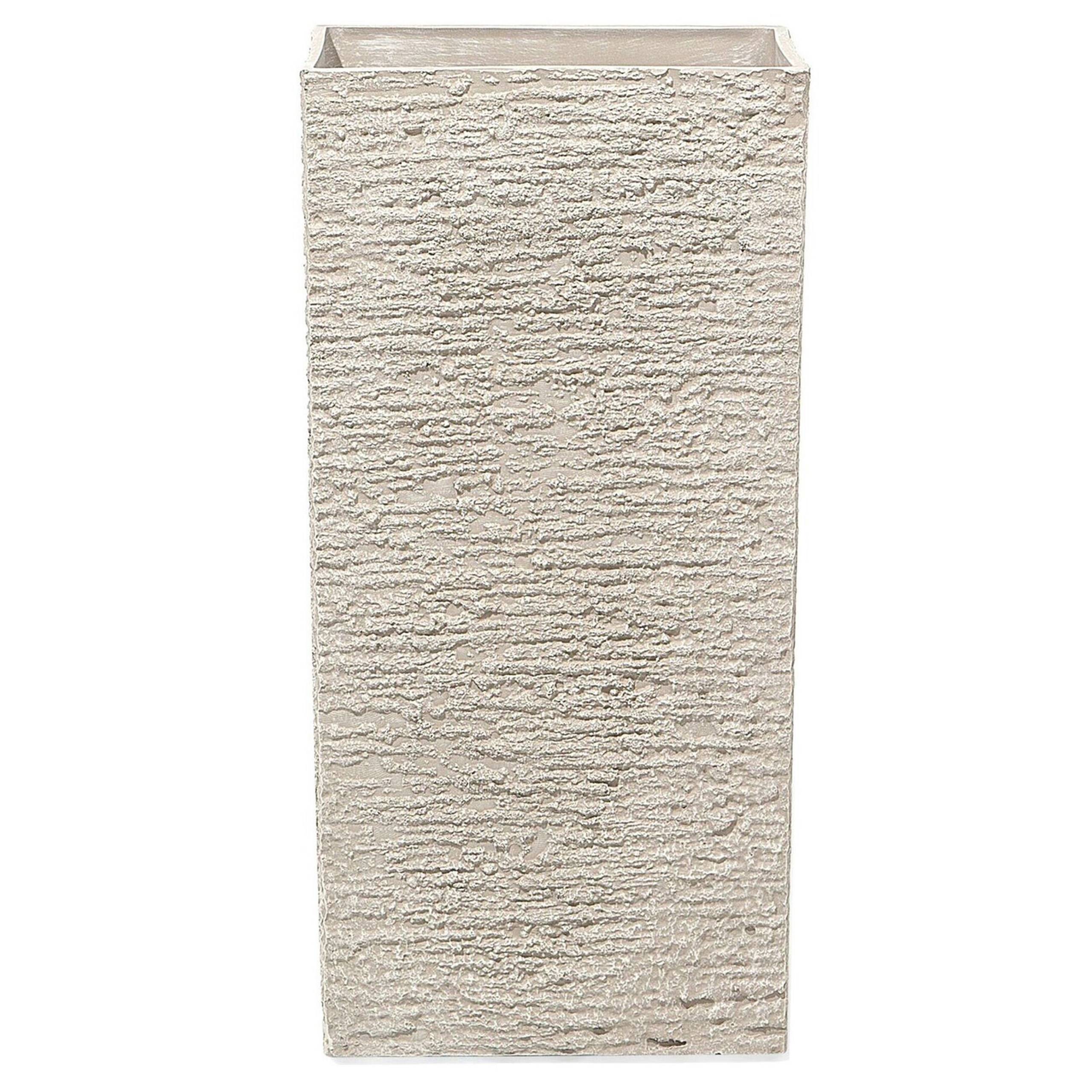 Cache-pot d'extérieur Fibre d'argile Beige TENNO - Beliani - Image 1