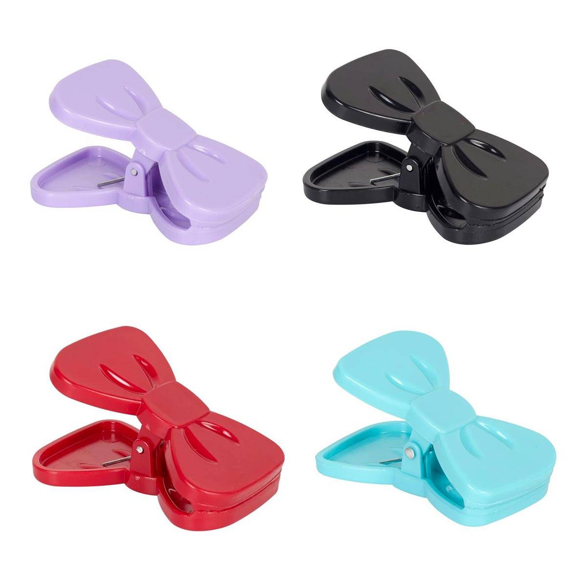 Cook Concept - Lot de 4 Pinces à Sachet "Nœud" 7cm Multicolore - Image 1
