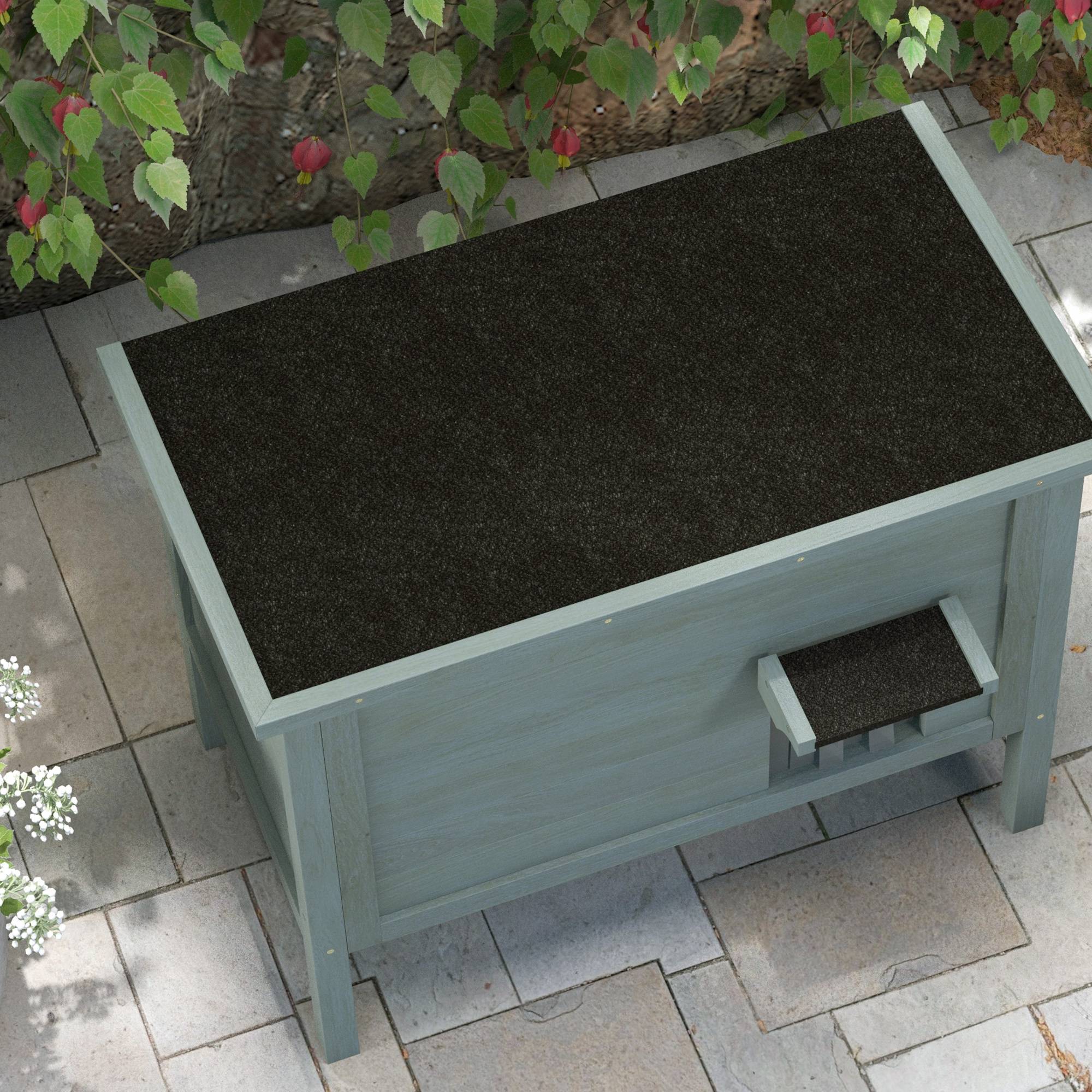 Niche pour chat d'extérieur bois gris et noir 85 x 50 x 68.5 cm - PANGIVO - Image 10