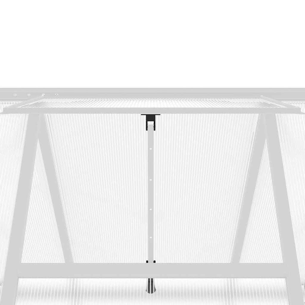 PANGIVO - Serre aluminium et polycarbonate argenté 224 x 169 x 195 cm - PANGIVO - Image 9