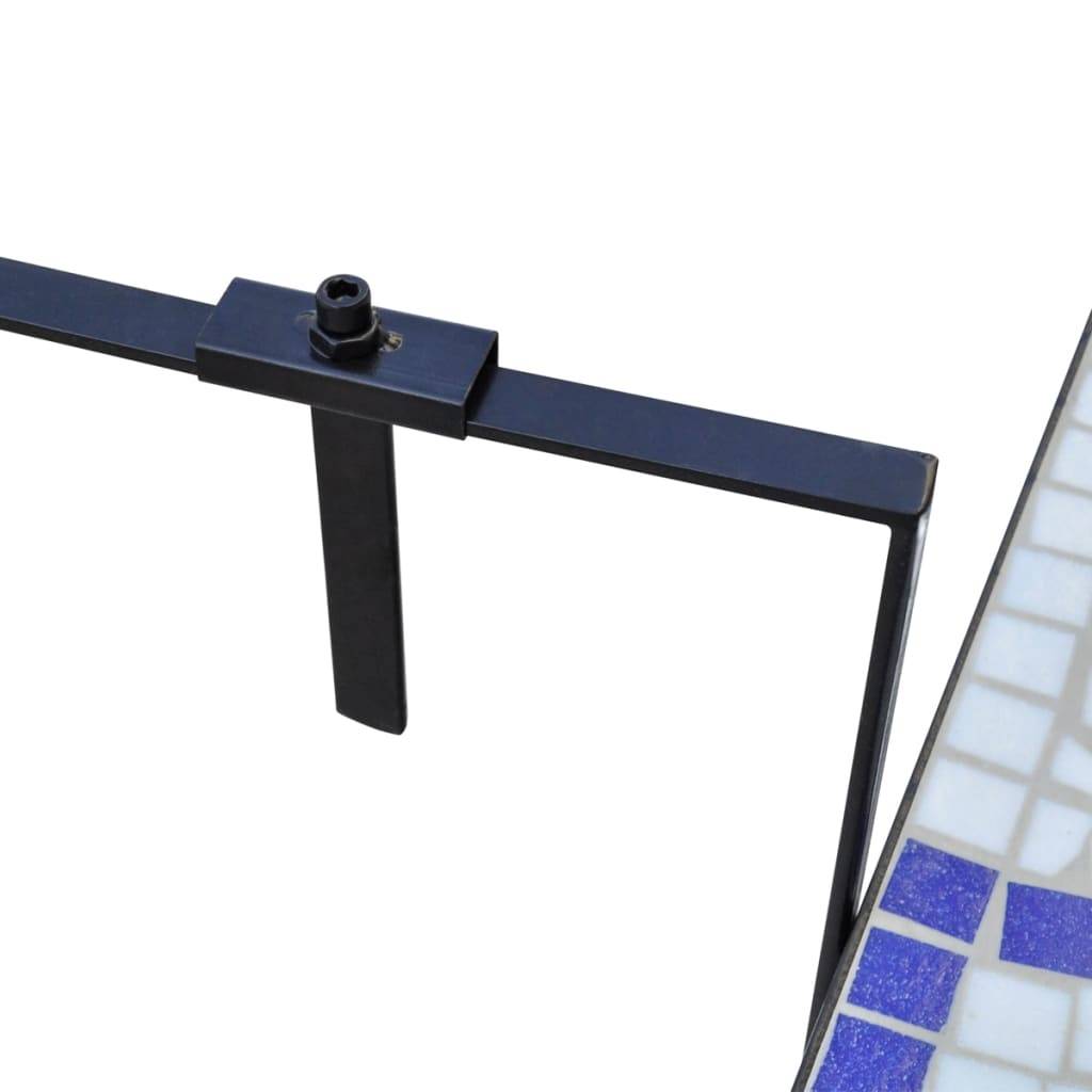 Vidaxl - Table suspendue de balcon Bleu et blanc Mosaïque vidaXL 41124 - Imagen 4