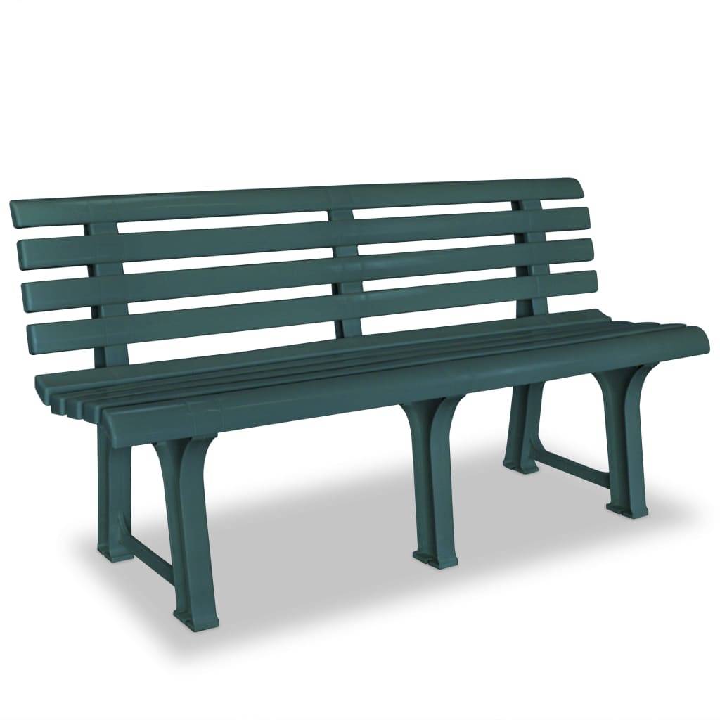 Vidaxl - Banc de jardin 145,5 cm Plastique Vert vidaXL 43584 - Image 1