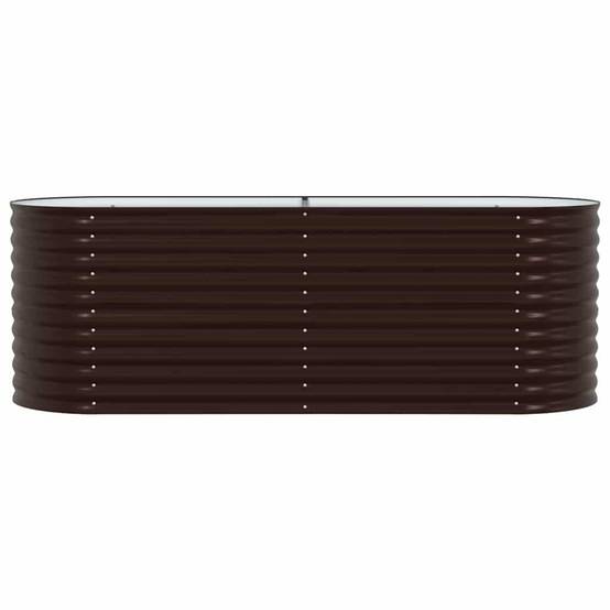 Carré Potager Surélevé en Acier Marron 240x80x81cm, Jardinière Haute Rectangulaire pour Extérieur – ComfortXL Outdoor Living - Image 5