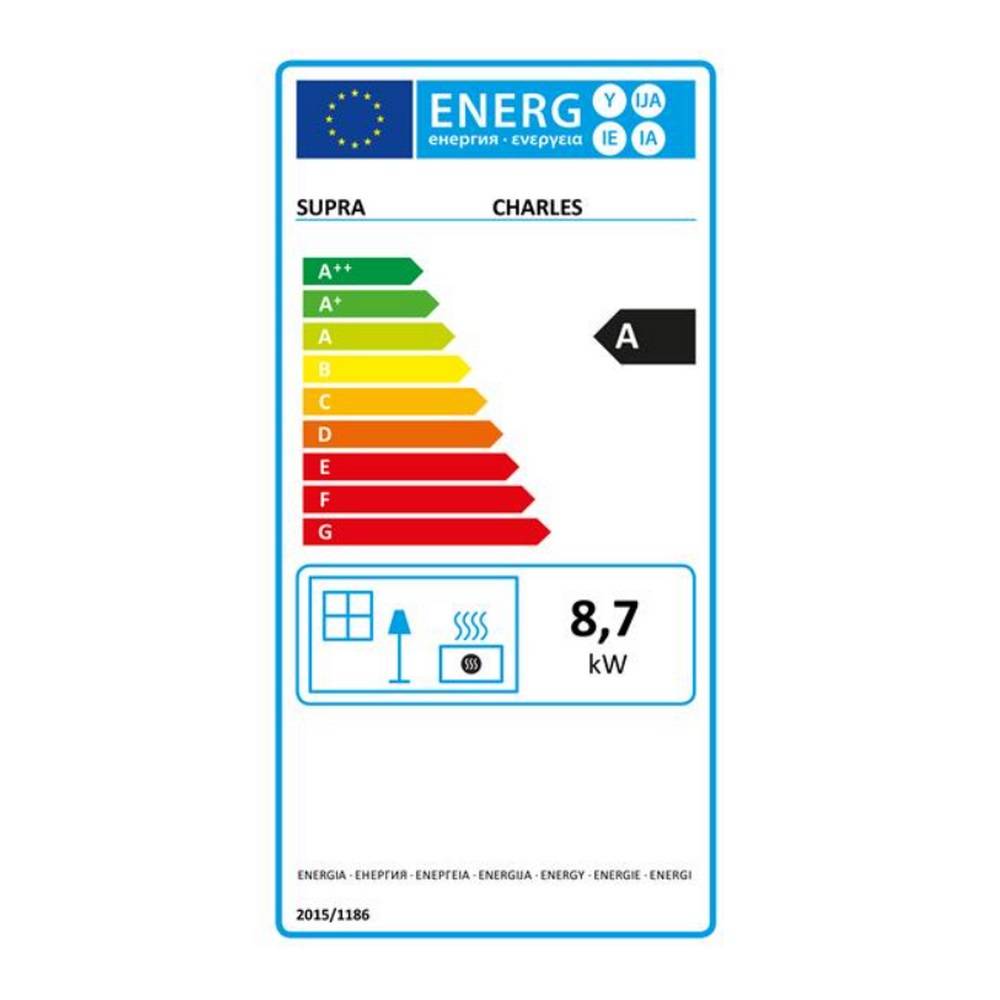 Supra - Poêle à bois 8.7kw noir FR9016210B Supra - Imagen 2