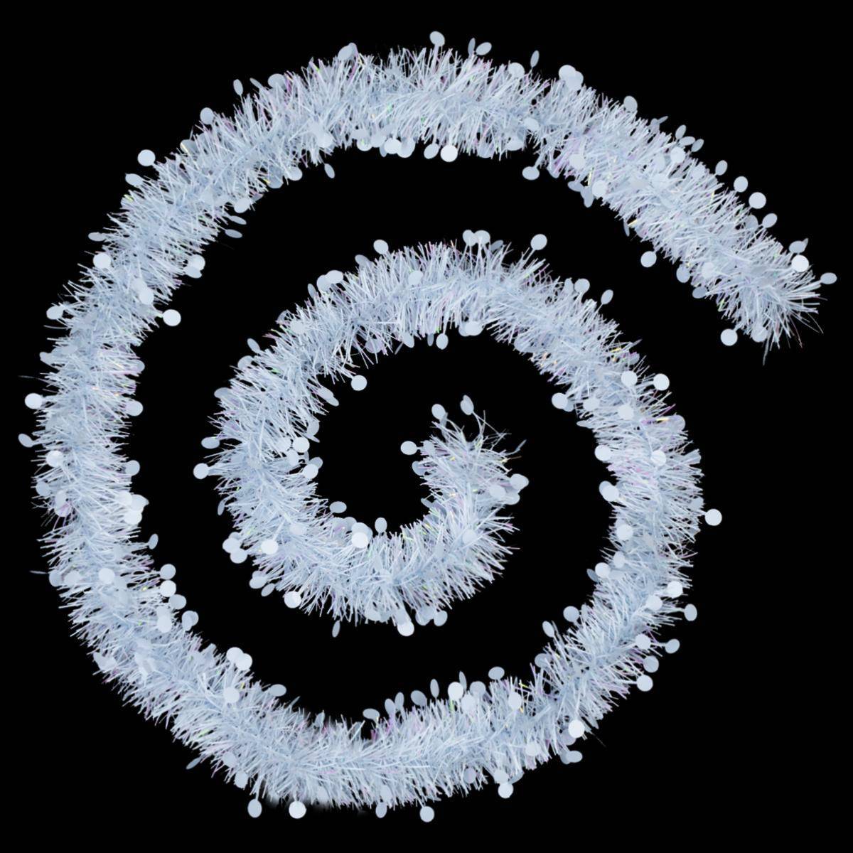 Atmosphera - Guirlande pastilles embossées 10cmx2m 4 plis blanc - Atmosphera Créateur d'intérieur - Image 2