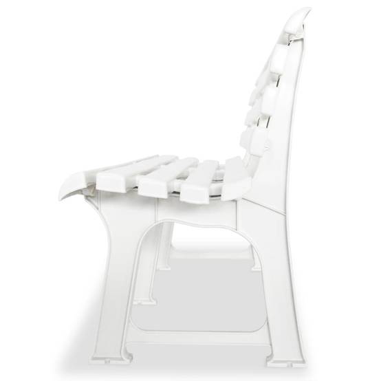 PANGIVO - Banc de jardin plastique blanc 145.5 x 49 x 74 cm - PANGIVO - Image 3