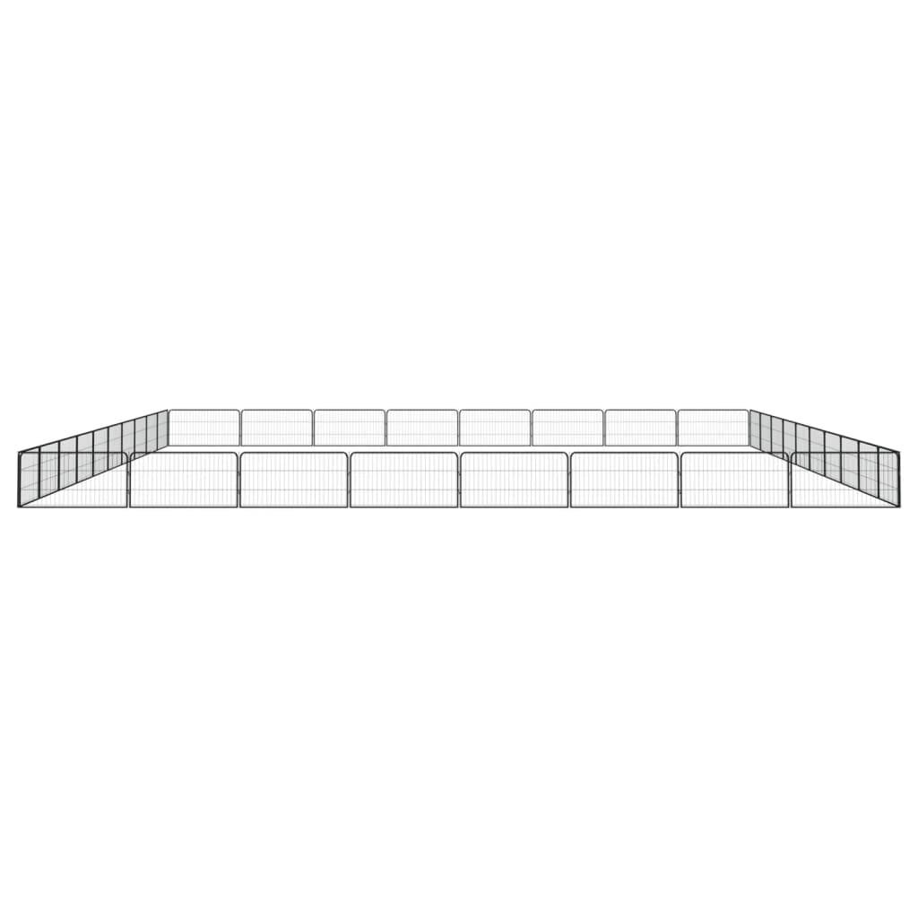 Vidaxl - Parc pour chien 36panneaux Noir 100x50cm Acier enduit de poudre vidaXL 3115974 - Imagen 5
