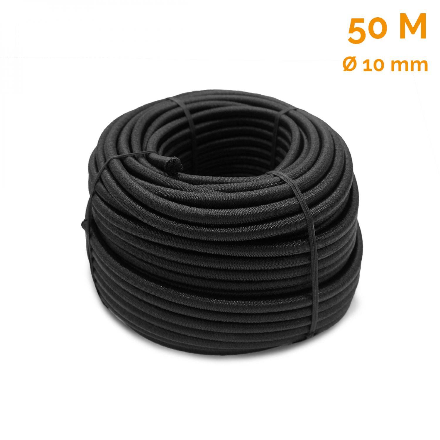 Linxor - Bobine, rouleau de tendeur élastique - 50 mètres x 10 mm - Noir - Linxor - Imagen 2