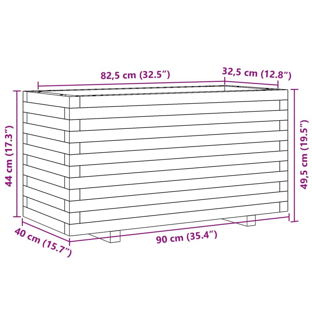Maison Chic - Jardinière, Bac à fleurs, Pot de fleurs 90x40x49,5 cm bois de pin massif-JU13890 - Imagen 10