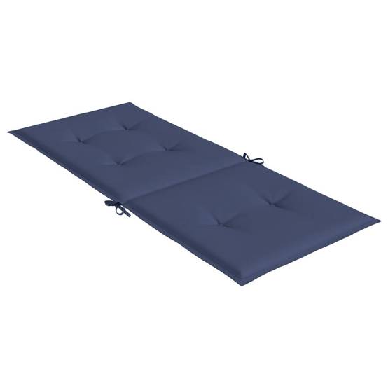 Coussins de chaise à dossier haut polyester bleu marine 120 x 50 x 3 cm - PANGIVO - Image 6