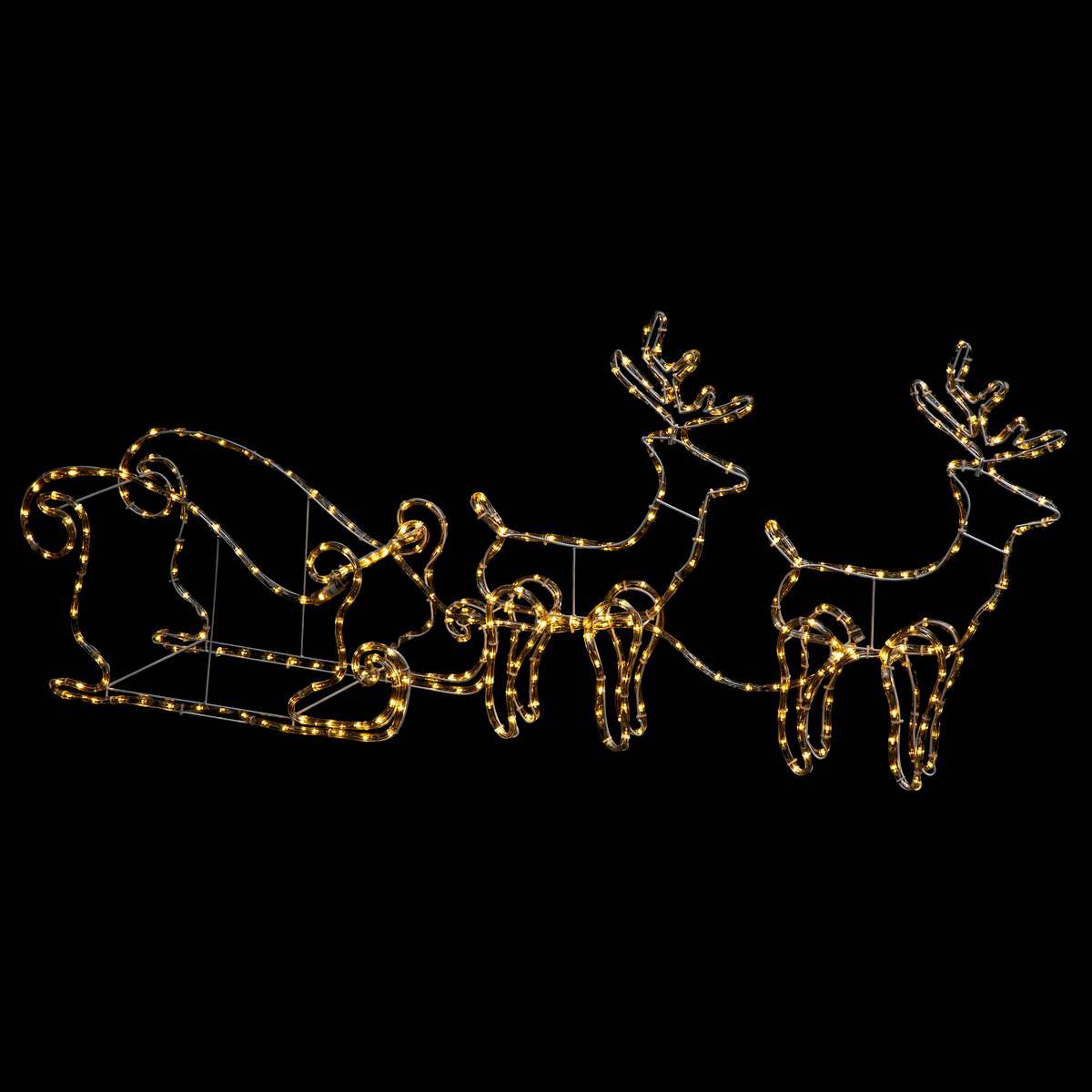 Fééric Lights & Christmas - Tube Flexible Extérieur Traîneau NEW Blanc Chaud 384L 3D FEERIC LIGHTS & CHRISTMAS - Imagen 1