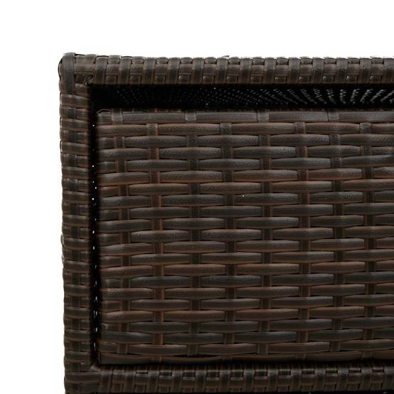 Meuble de Rangement Bas 3 Tiroirs en Polyrotin pour Extérieur Marron 55x59x69 cm – ComfortXL Outdoor Living - Image 9