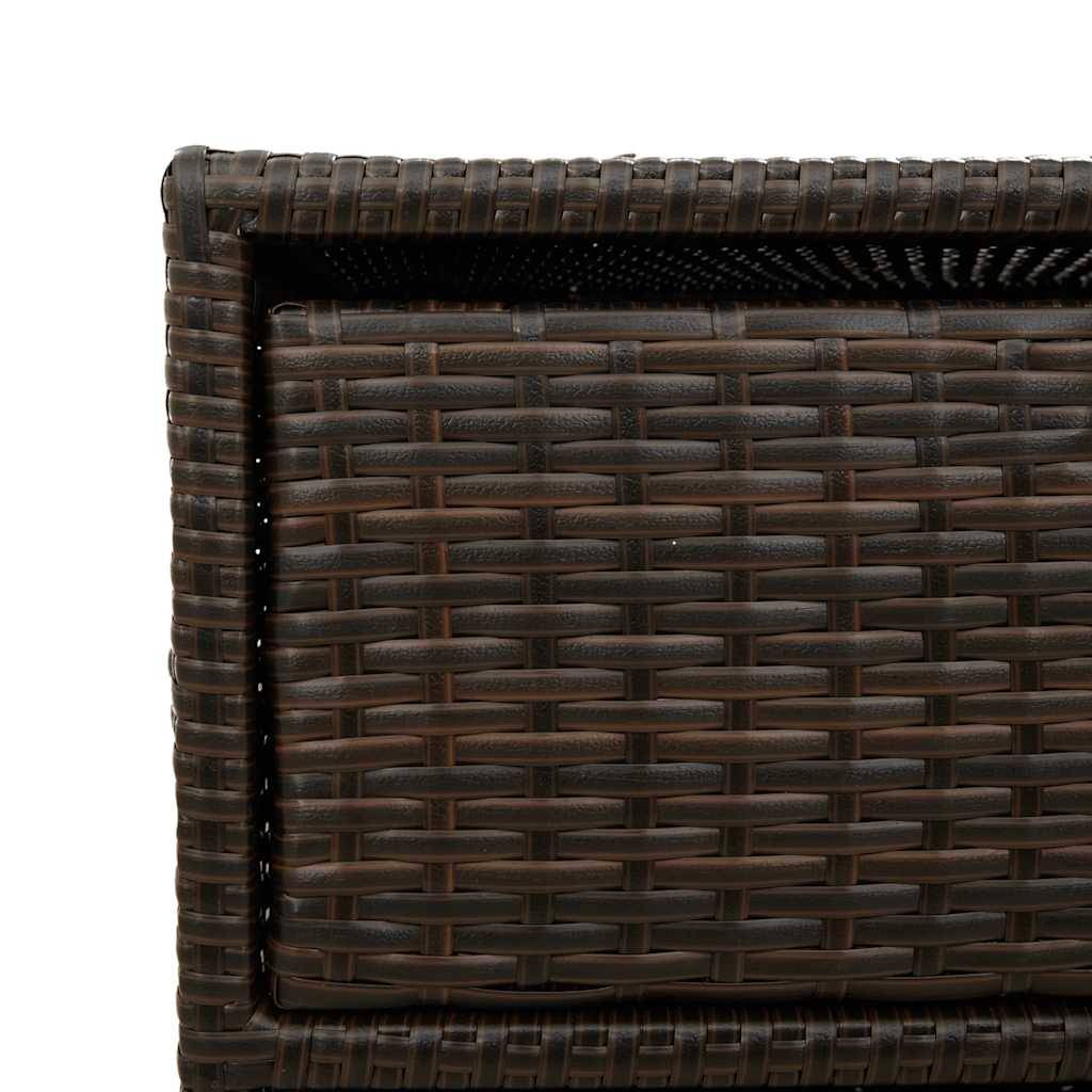 Meuble de Rangement Bas 3 Tiroirs en Polyrotin pour Extérieur Marron 55x59x69 cm – ComfortXL Outdoor Living - Image 9