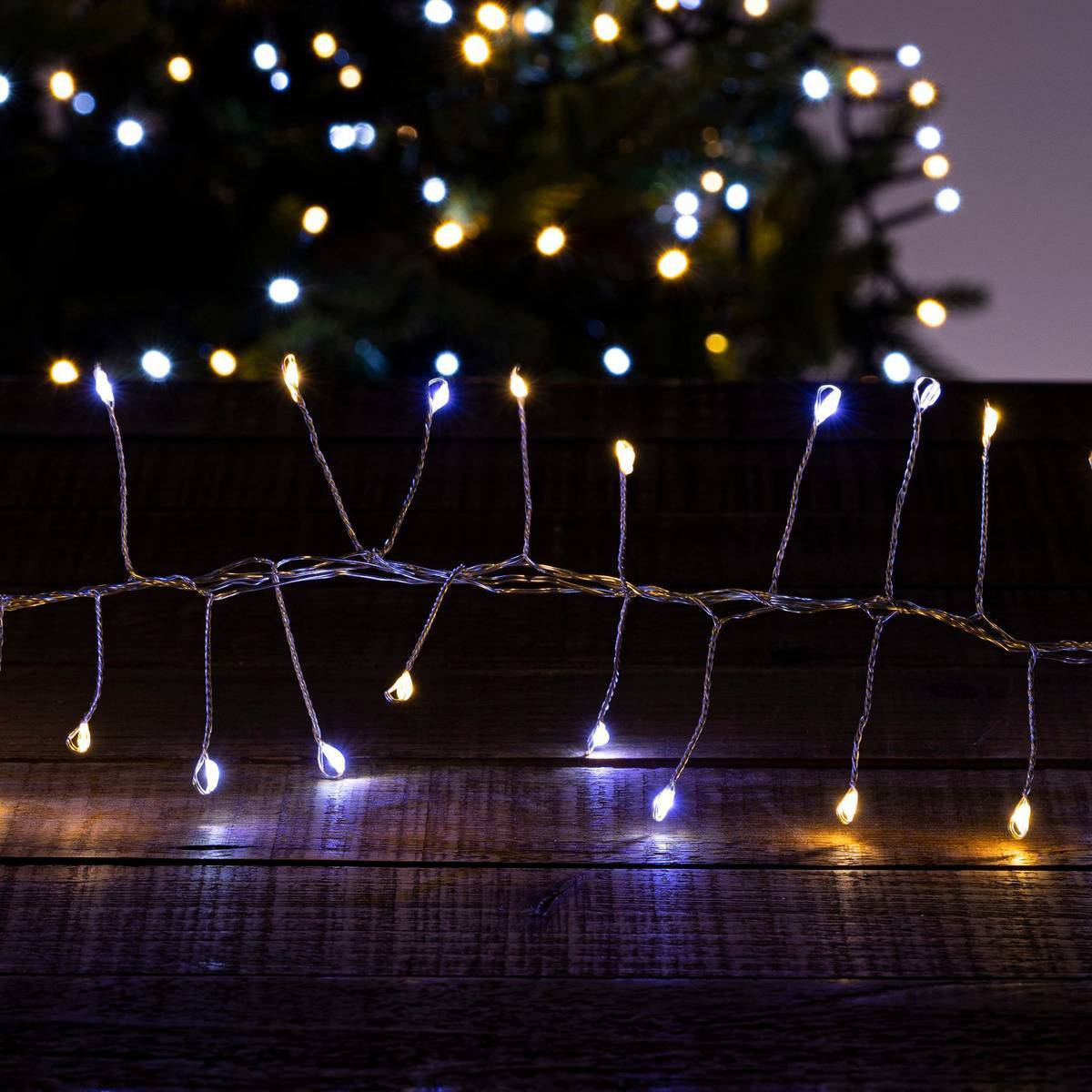 Feeric Christmas - Boa lumineux copper 800 LED 10m extérieur blanc froid blanc chaud - Feeric Lights & Christmas