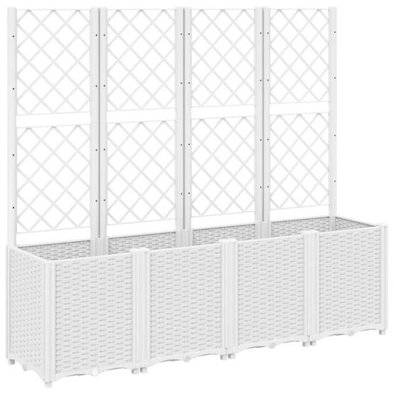 Vidaxl - Jardinière avec treillis blanc 160x40x140 cm PP vidaXL 367874 - Image 2