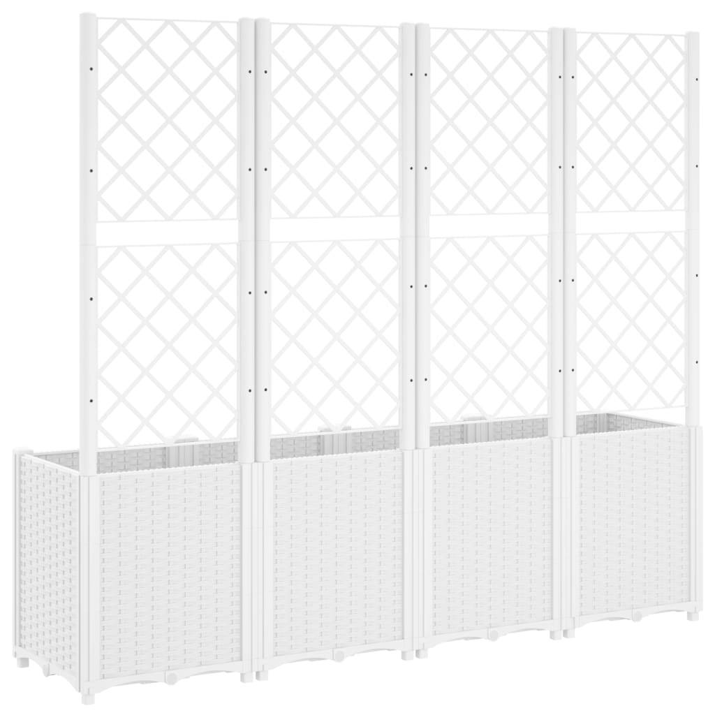 Vidaxl - Jardinière avec treillis blanc 160x40x140 cm PP vidaXL 367874 - Image 6