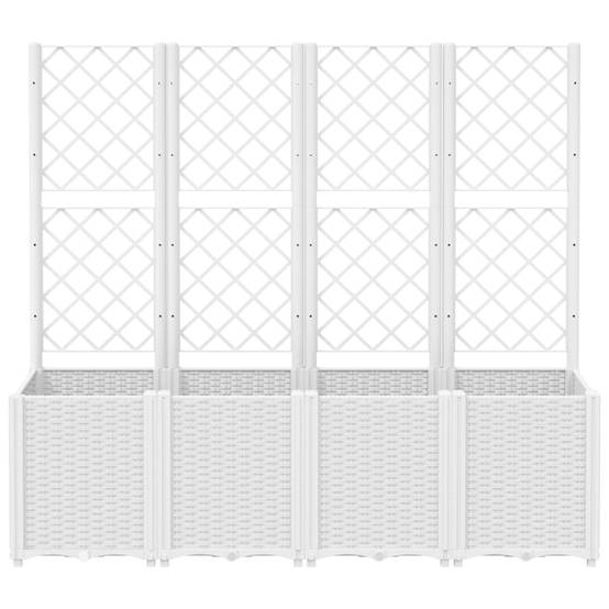 Vidaxl - Jardinière avec treillis blanc 160x40x140 cm PP vidaXL 367874 - Image 9