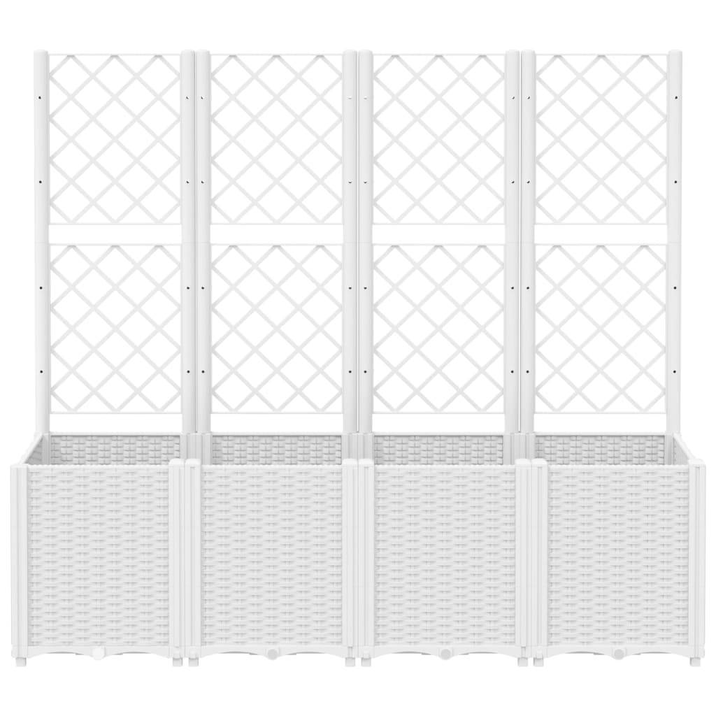 Vidaxl - Jardinière avec treillis blanc 160x40x140 cm PP vidaXL 367874 - Image 9