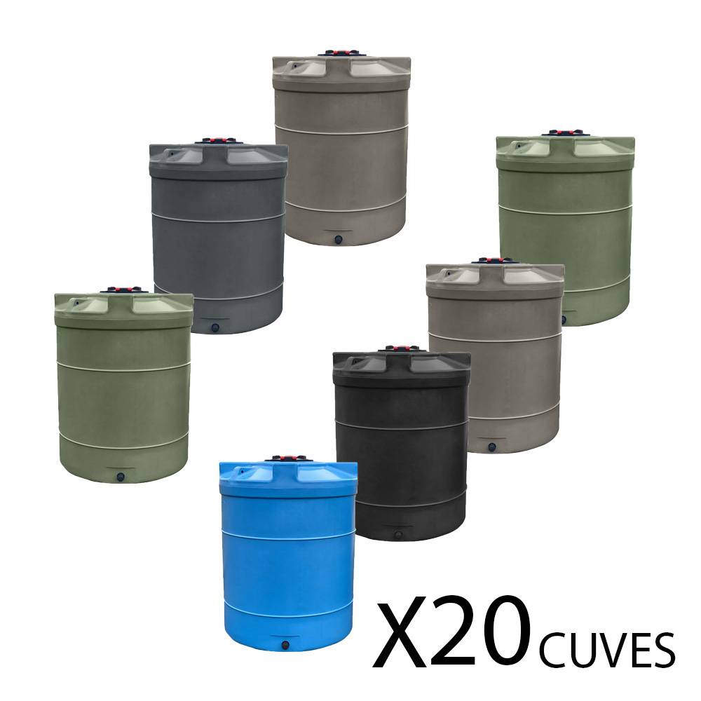 Cuve de stockage d'eau 2000l- lot de 20 - Image 1