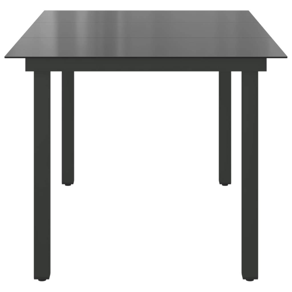 Vidaxl - Table de jardin Noir 150x90x74 cm Aluminium et verre vidaXL 42788 - Imagen 7