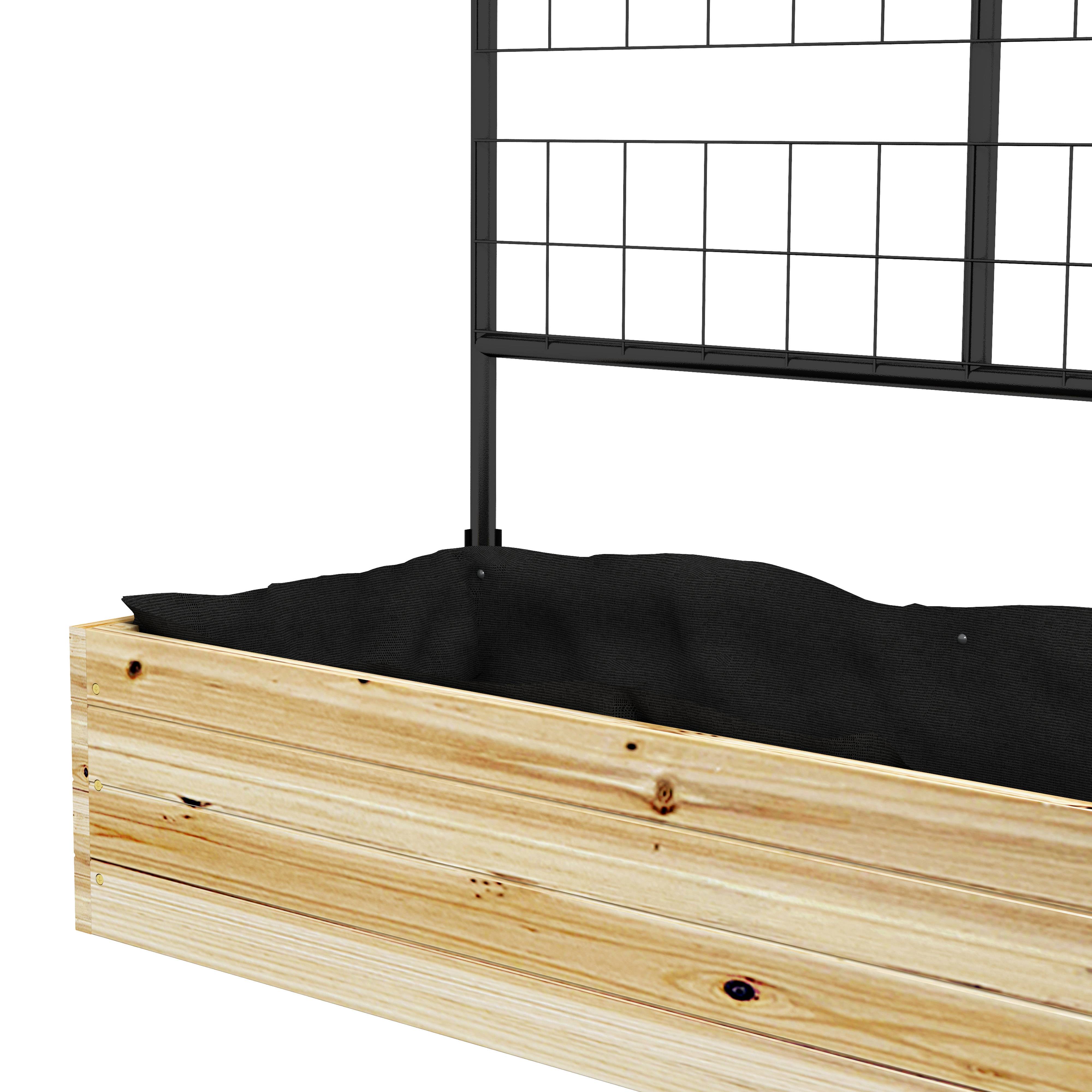 Jardinière avec treillis bois et acier noir 80 x 38 x 145 cm PANGIVO — free download