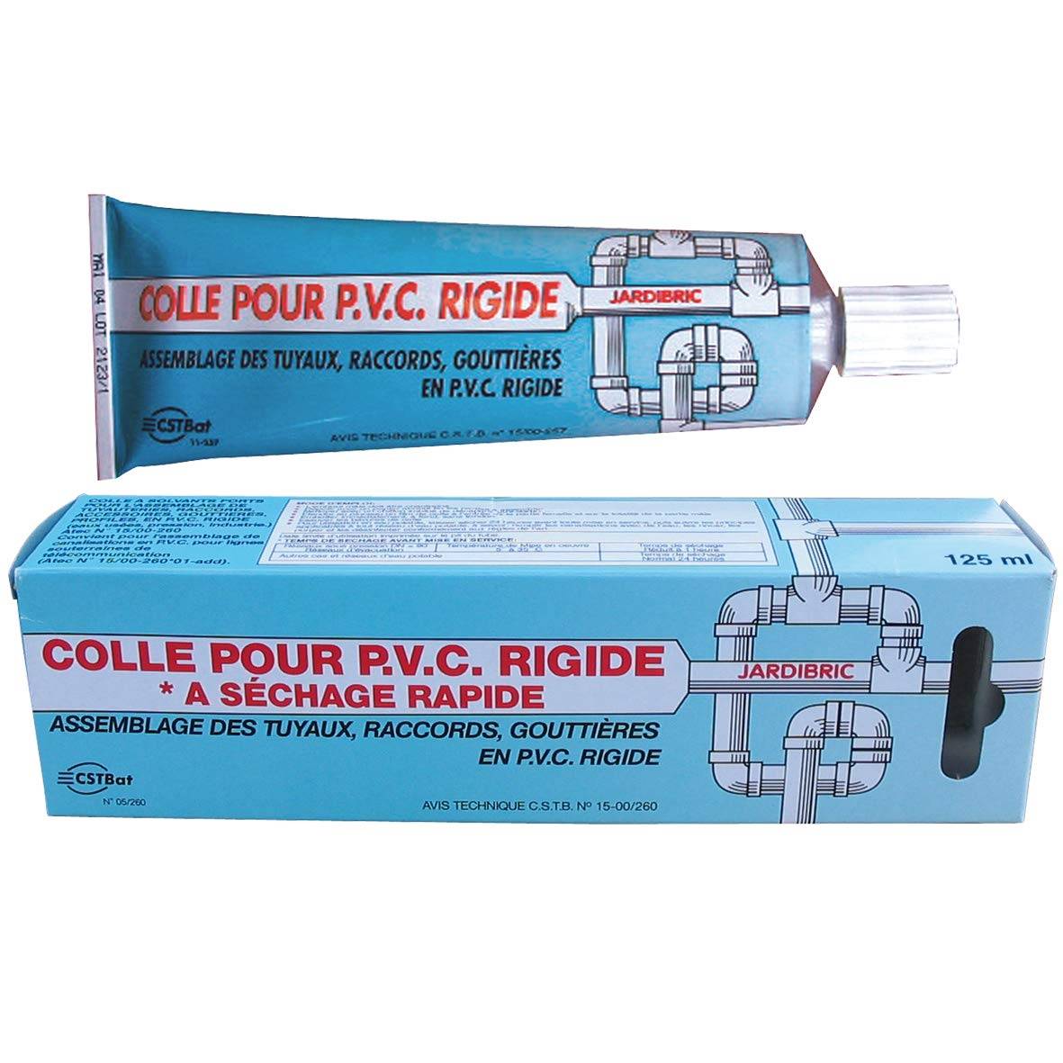 Jardibric - Tube de Colle PVC à Solvants (125 ml) - Parfait pour l'Assemblage Solide et Durable de Tuyauteries PVC dans Vos Projets de Plomberie ou d'Arrosage. - Image 1