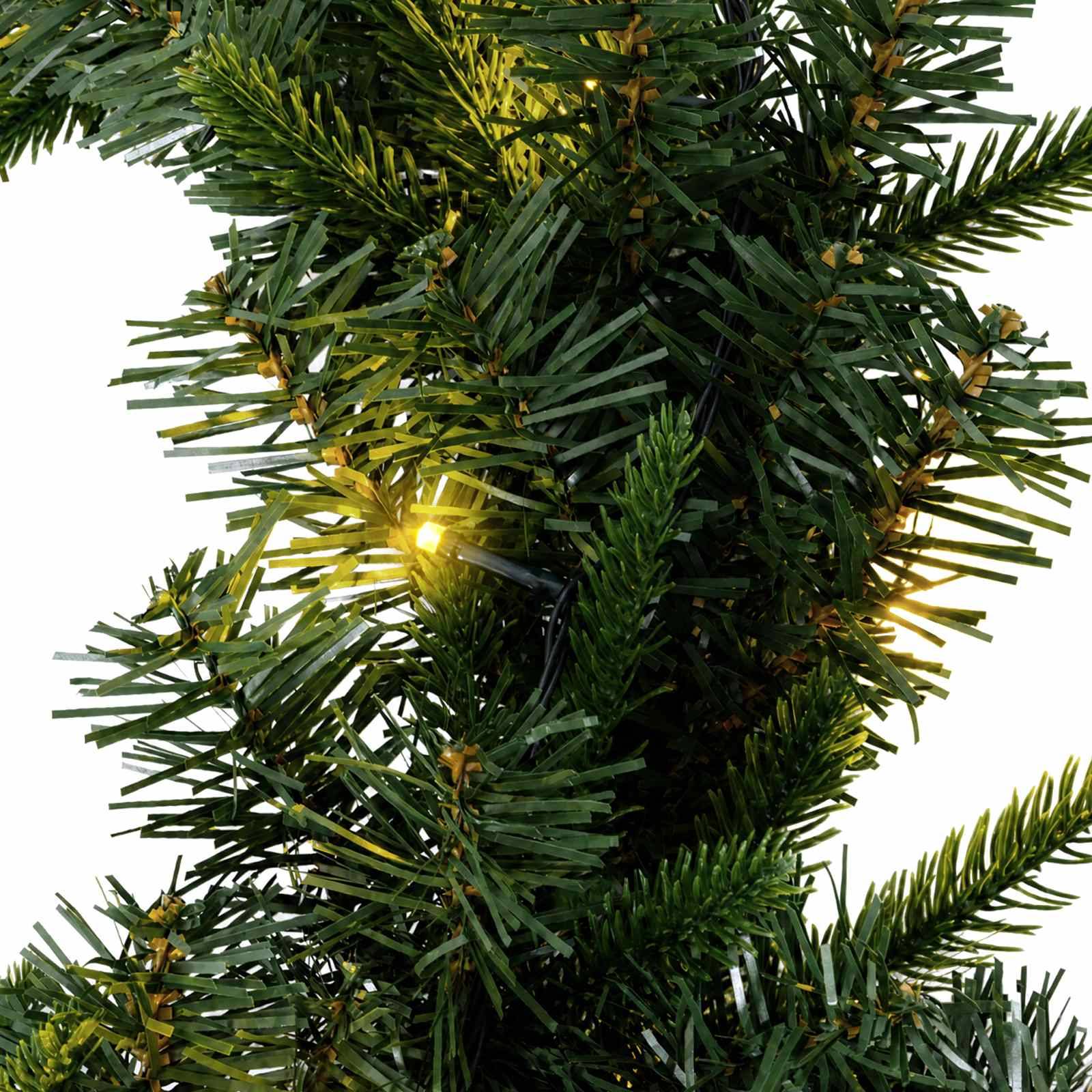 Vidaxl - Couronne de Noël Vert Ø 50 cm PVC et PE 25 LED vidaXL 42056971 - Image 7