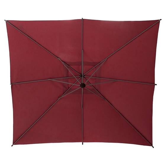 Hesperide - Parasol déporté carré "Manoa" bordeaux D2,5x2,5m en acier Hespéride - Image 5
