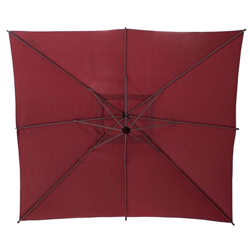 Hesperide - Parasol déporté carré "Manoa" bordeaux D2,5x2,5m en acier Hespéride - Image 5